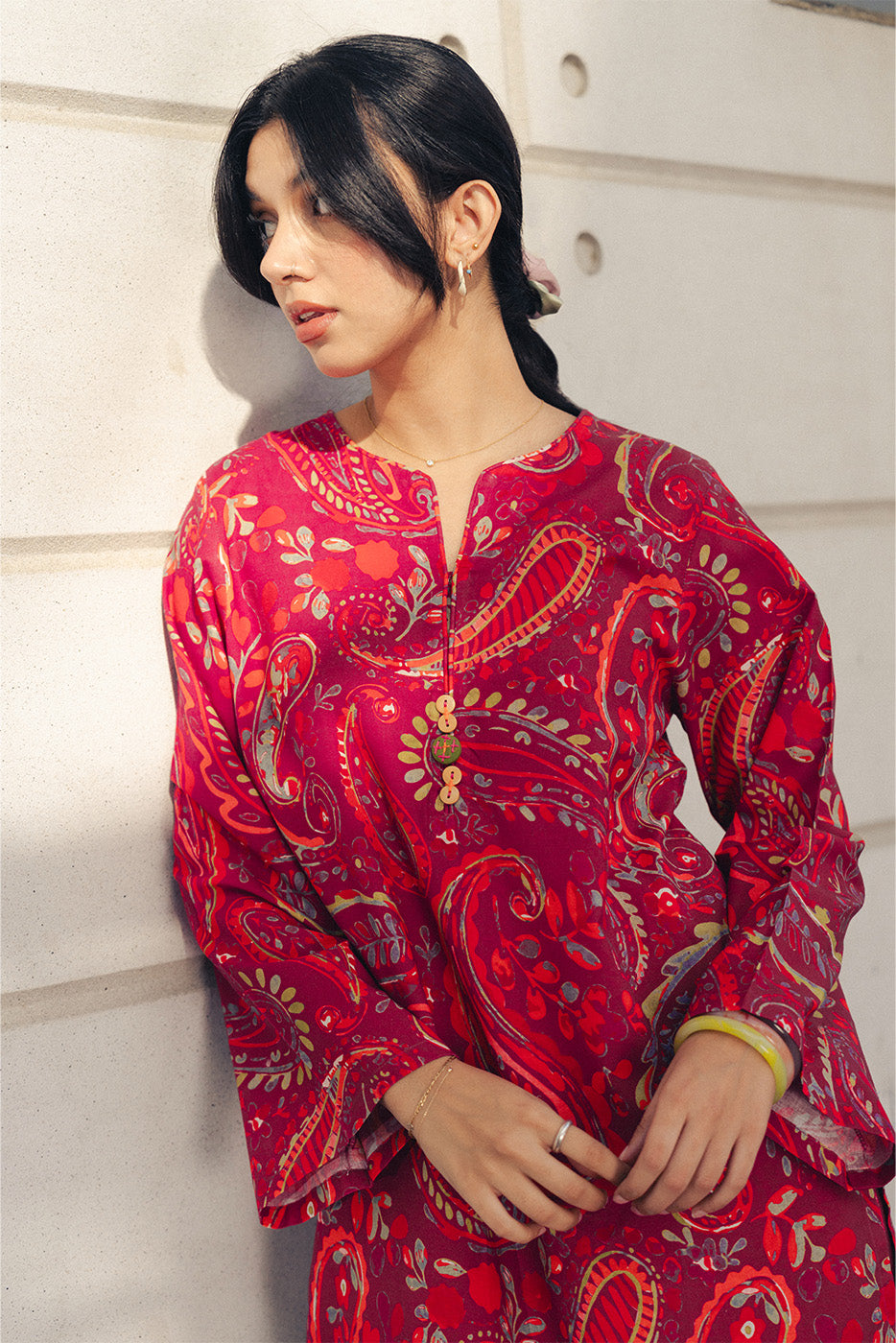 2 PIECE PRINTED KHADDAR SUIT (PRET)