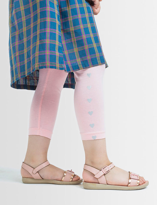 Hearts Printed Capri Tights (6555268415640)