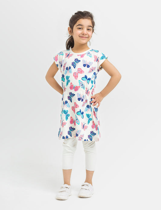 Butterfly Printed Dress (6295500882072)