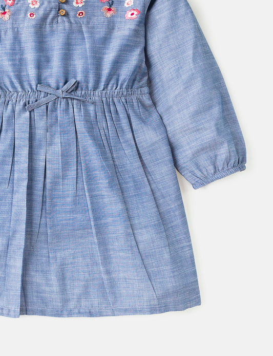 Floral Chambray Dress (6551401529496)