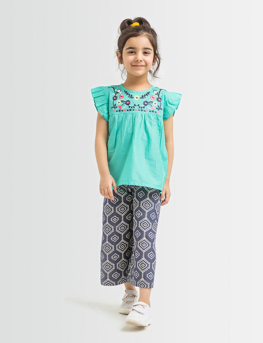 Aqua Embroidered Top (6295501078680)