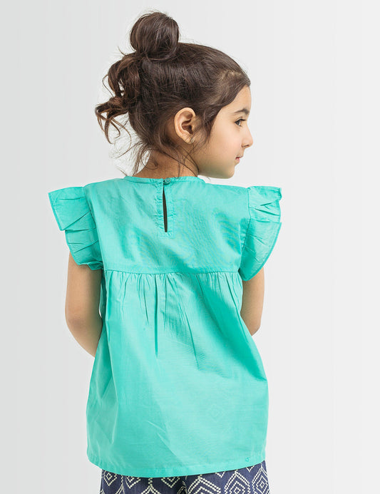 Aqua Embroidered Top (6295501078680)