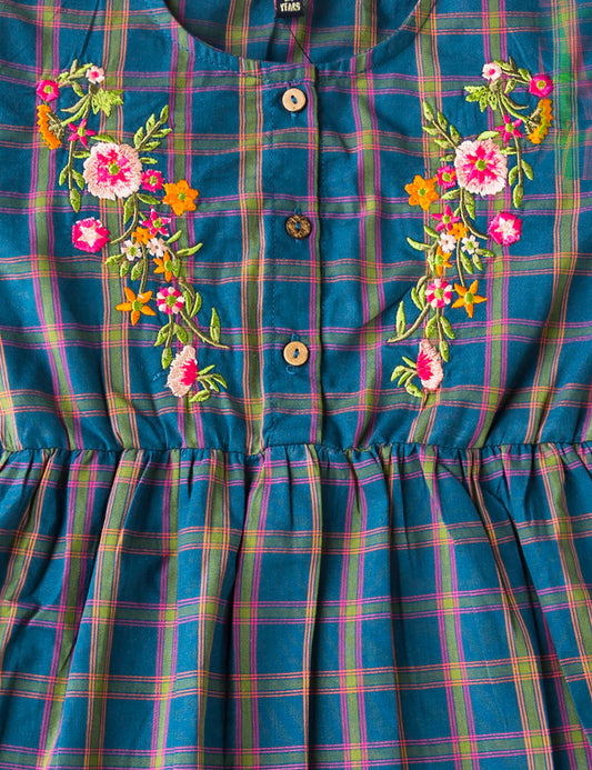 Plaids Embroidered Top (6551401857176)