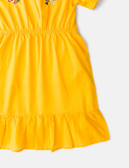 Embroidered Gold Dress