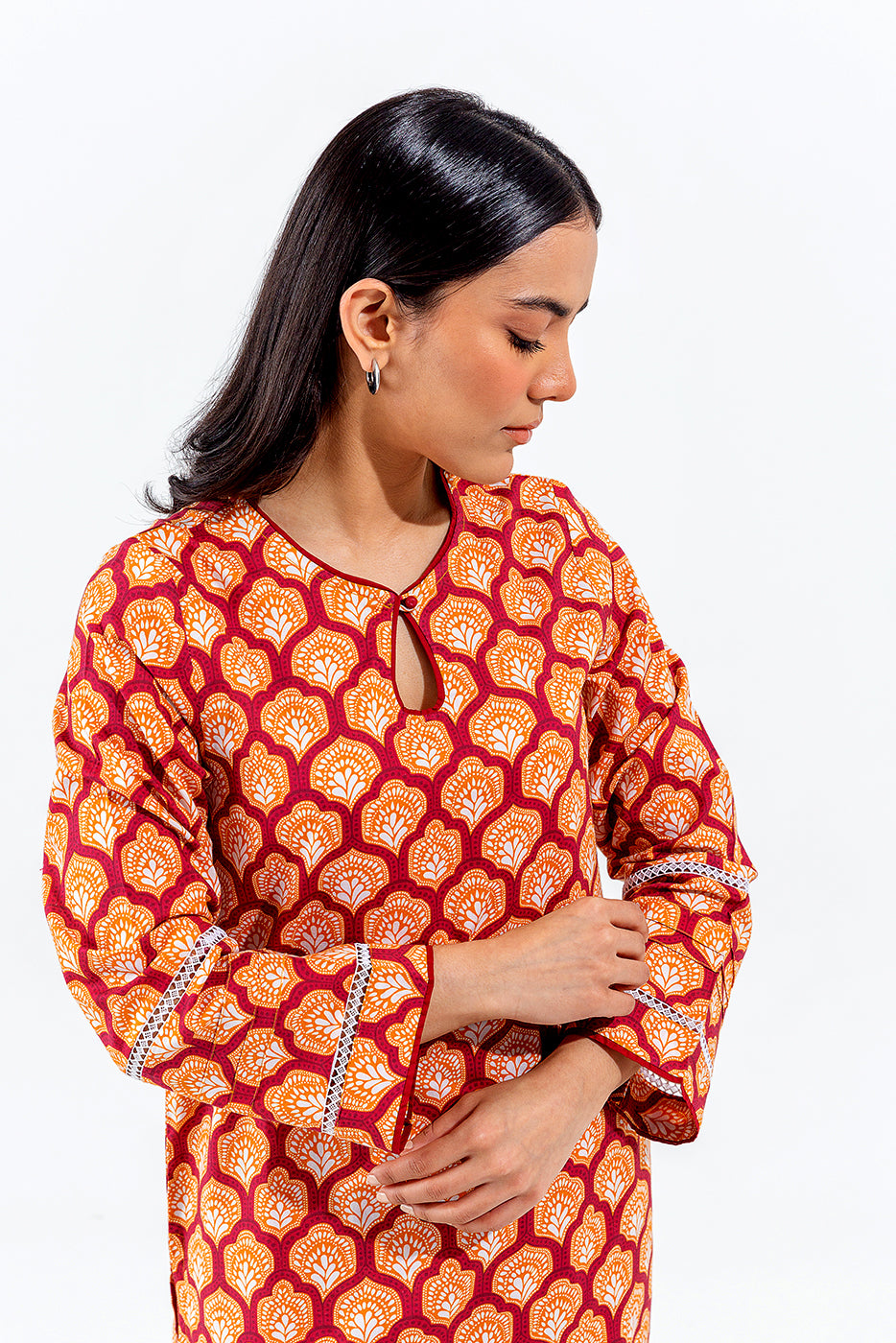PRINTED LAWN SHIRT (PRET) - BEECHTREE
