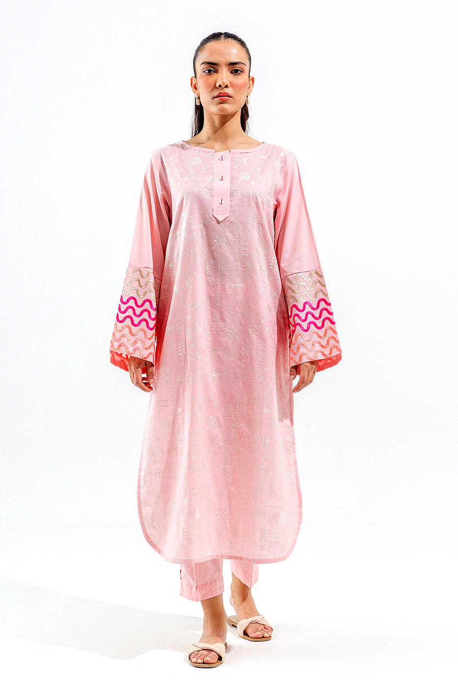 2 PIECE EMBROIDERED LAWN SUIT (PRET)