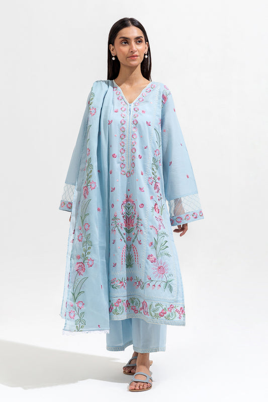 3 PIECE EMBROIDERED LAWN SUIT (PRET)