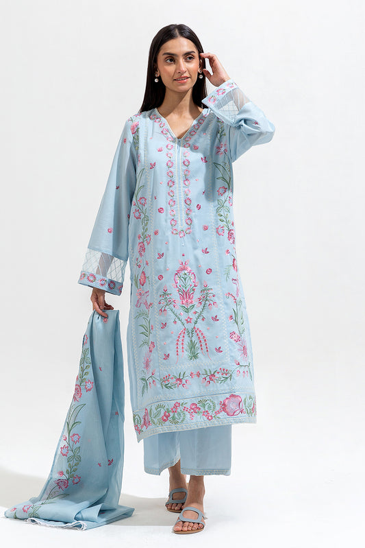 3 PIECE EMBROIDERED LAWN SUIT (PRET)