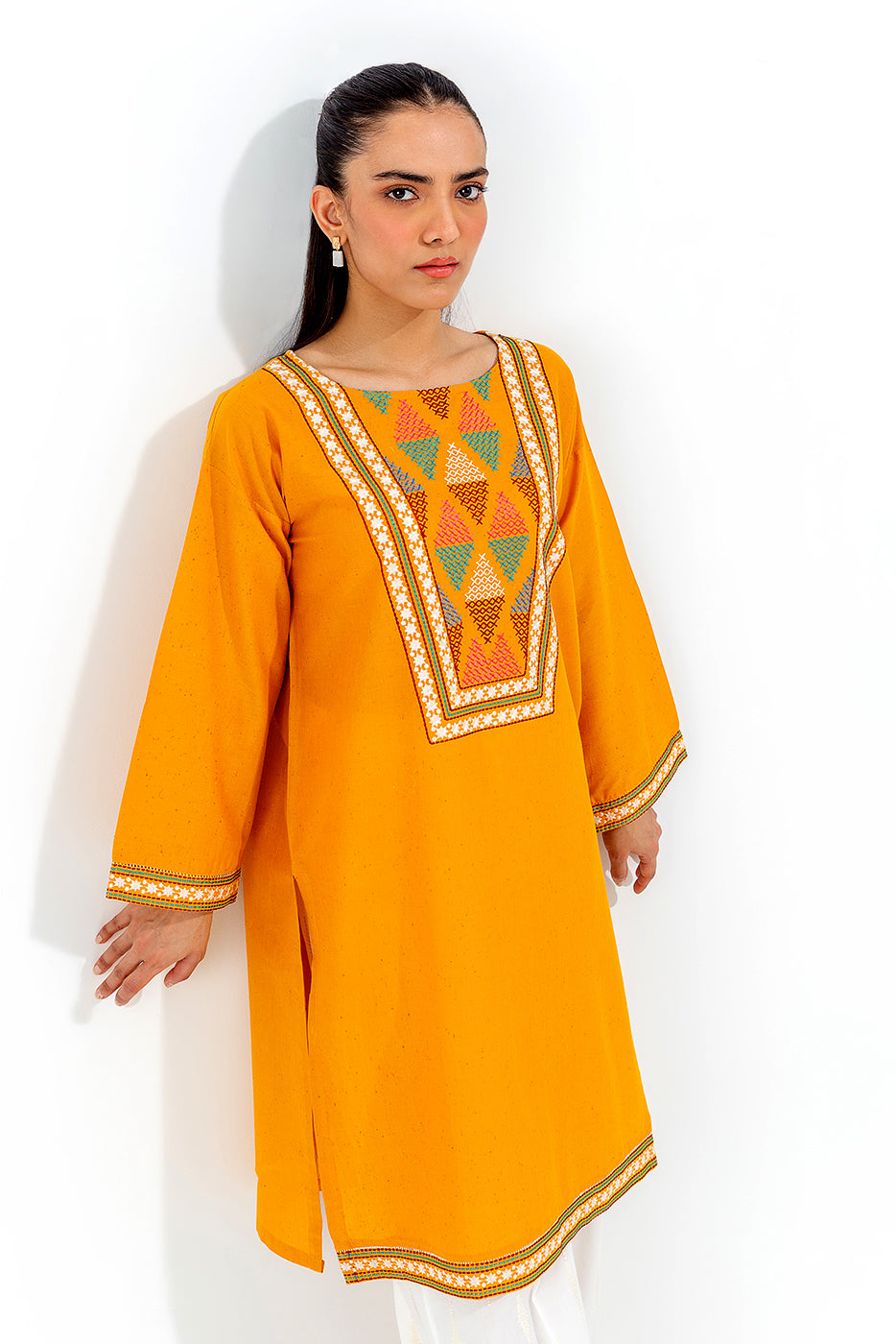 EMBROIDERED MULTI NEPS SHIRT (PRET)