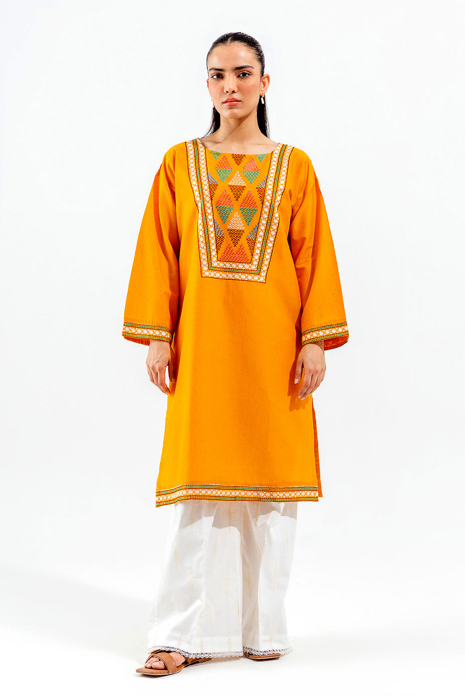 EMBROIDERED MULTI NEPS SHIRT (PRET)