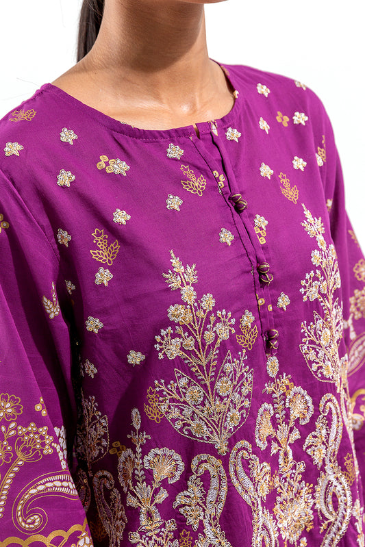 3 PIECE EMBROIDERED LAWN  SUIT (LUXURY PRET)