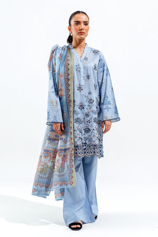 3 PIECE EMBROIDERED LAWN SUIT (LUXURY PRET)