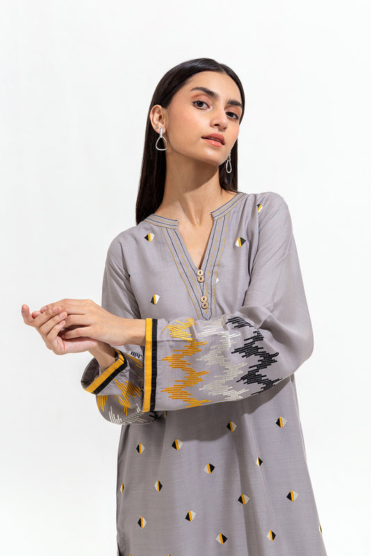 EMBROIDERED VISCOSE SHIRT (PRET)