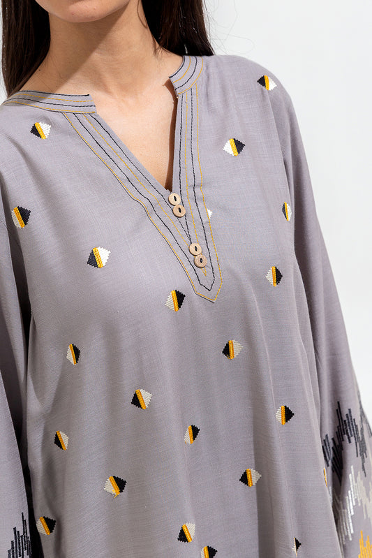 EMBROIDERED VISCOSE SHIRT (PRET)