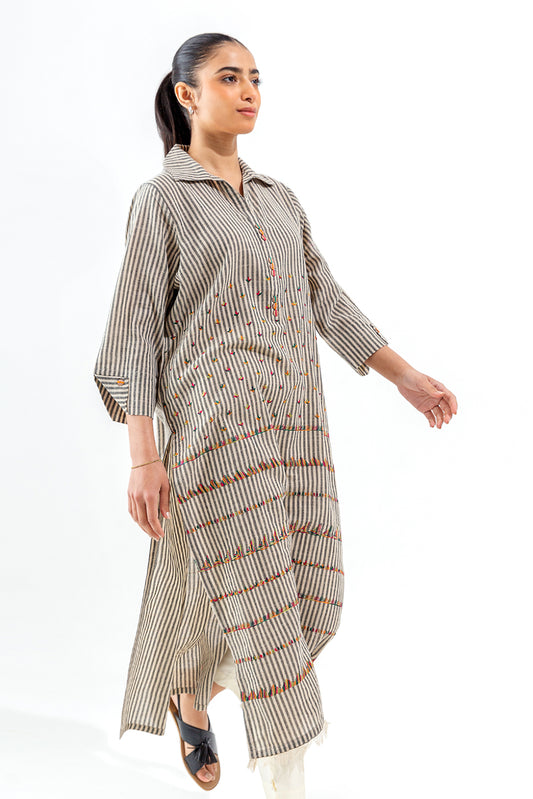 EMBROIDERED YARN DYED SHIRT (PRET)