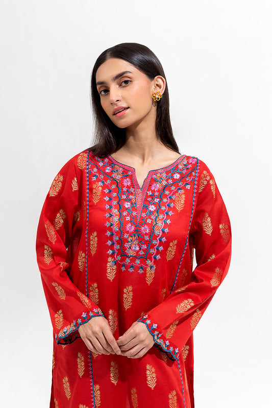 2 PIECE EMBROIDERED JACQUARD SUIT (PRET)