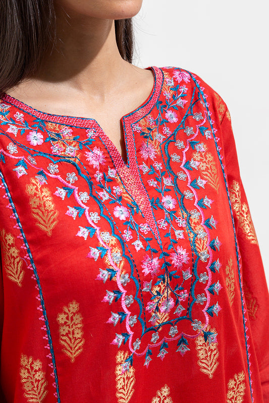 2 PIECE EMBROIDERED JACQUARD SUIT (PRET)