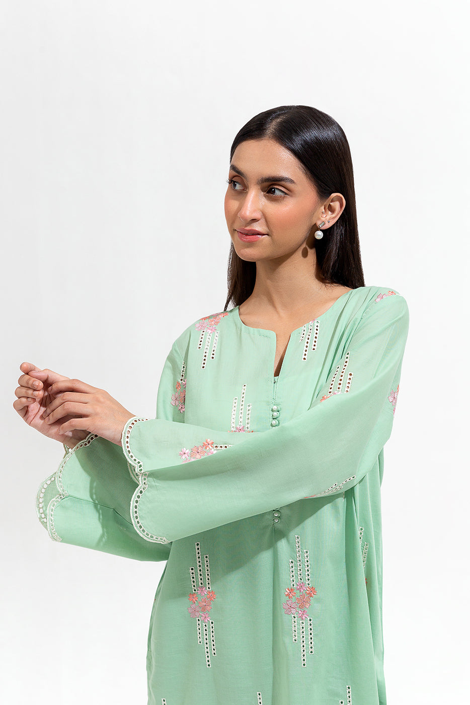 2 PIECE EMBROIDERED LAWN SUIT (PRET)