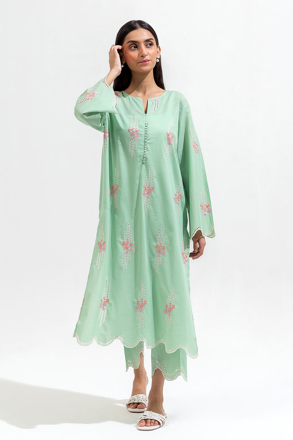2 PIECE EMBROIDERED LAWN SUIT (PRET)