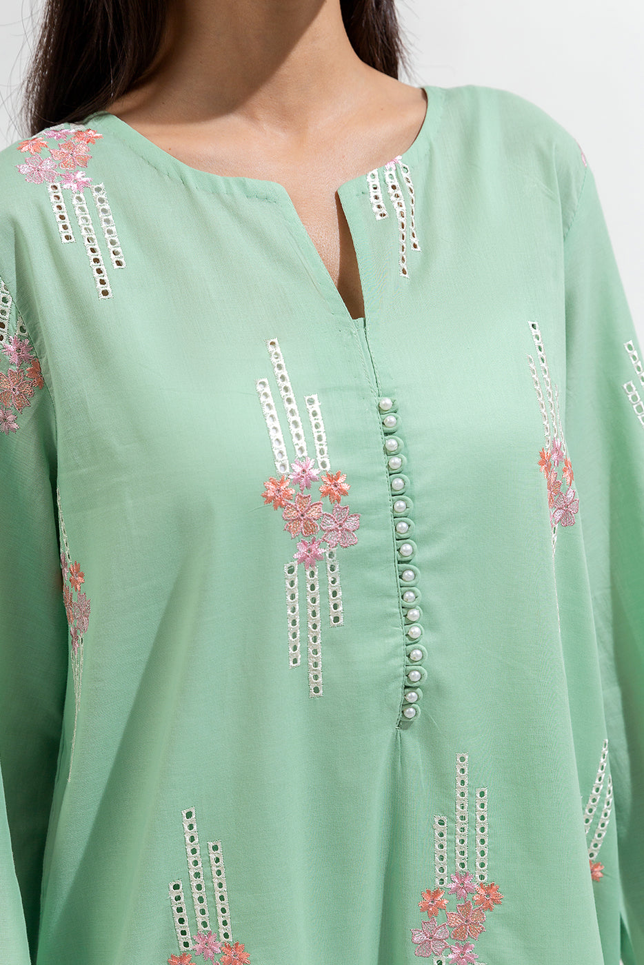 2 PIECE EMBROIDERED LAWN SUIT (PRET)