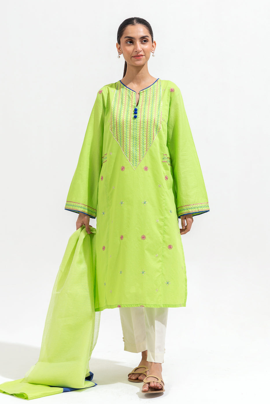 2 PIECE EMBROIDERED LAWN SUIT (PRET)