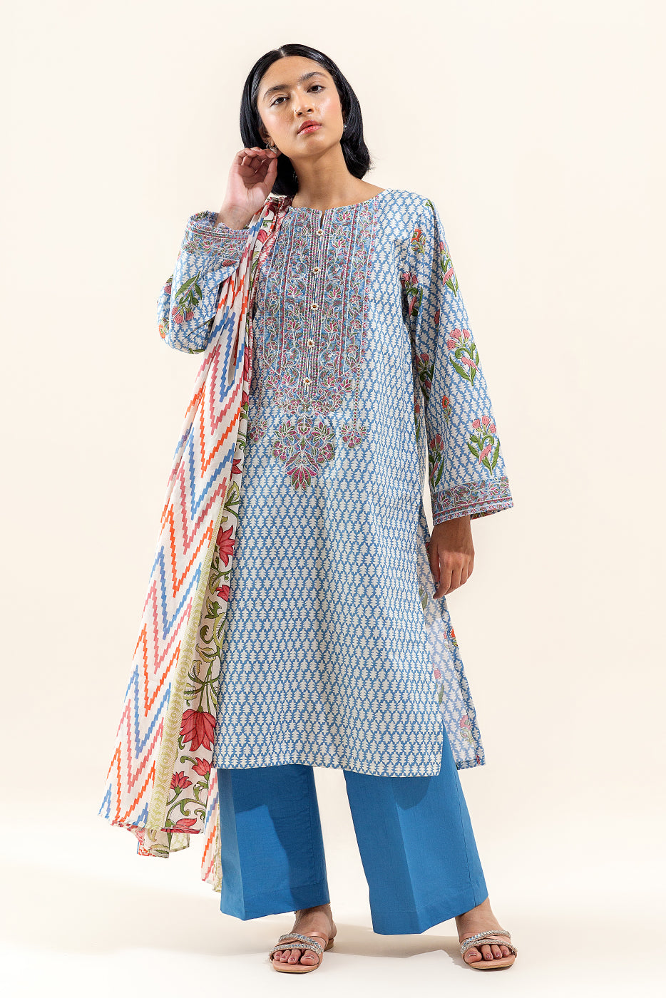 3 PIECE EMBROIDERED LAWN SUIT-EAST VERVE (UNSTITCHED)