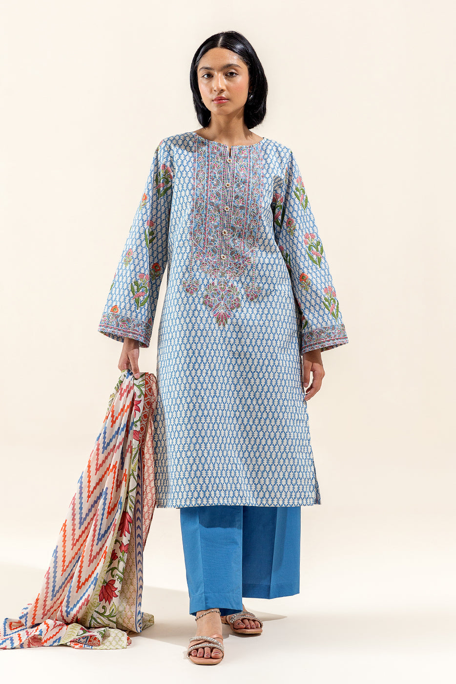 3 PIECE EMBROIDERED LAWN SUIT-EAST VERVE (UNSTITCHED)