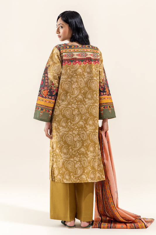 3 PIECE PRINTED LAWN SUIT-MEDALLION TRIBE (UNSTITCHED)