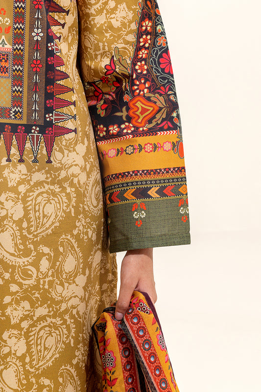 3 PIECE PRINTED LAWN SUIT-MEDALLION TRIBE (UNSTITCHED)