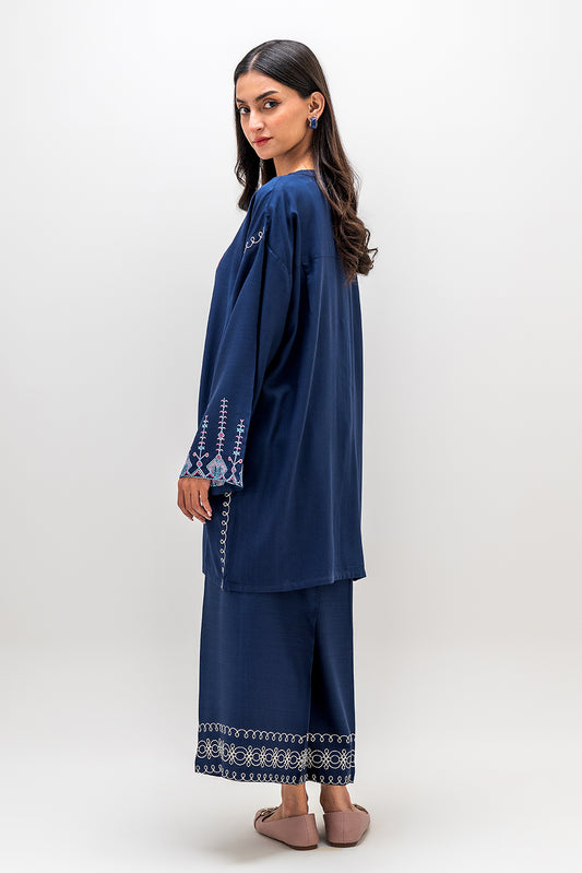 2 PIECE EMBROIDERED VISCOSE SUIT (PRET)