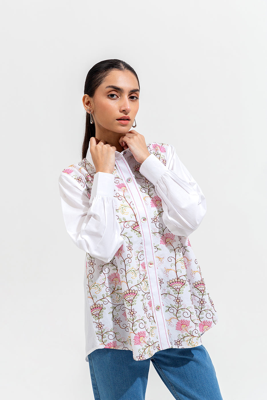 EMBROIDERED LAWN SHIRT (PRET)