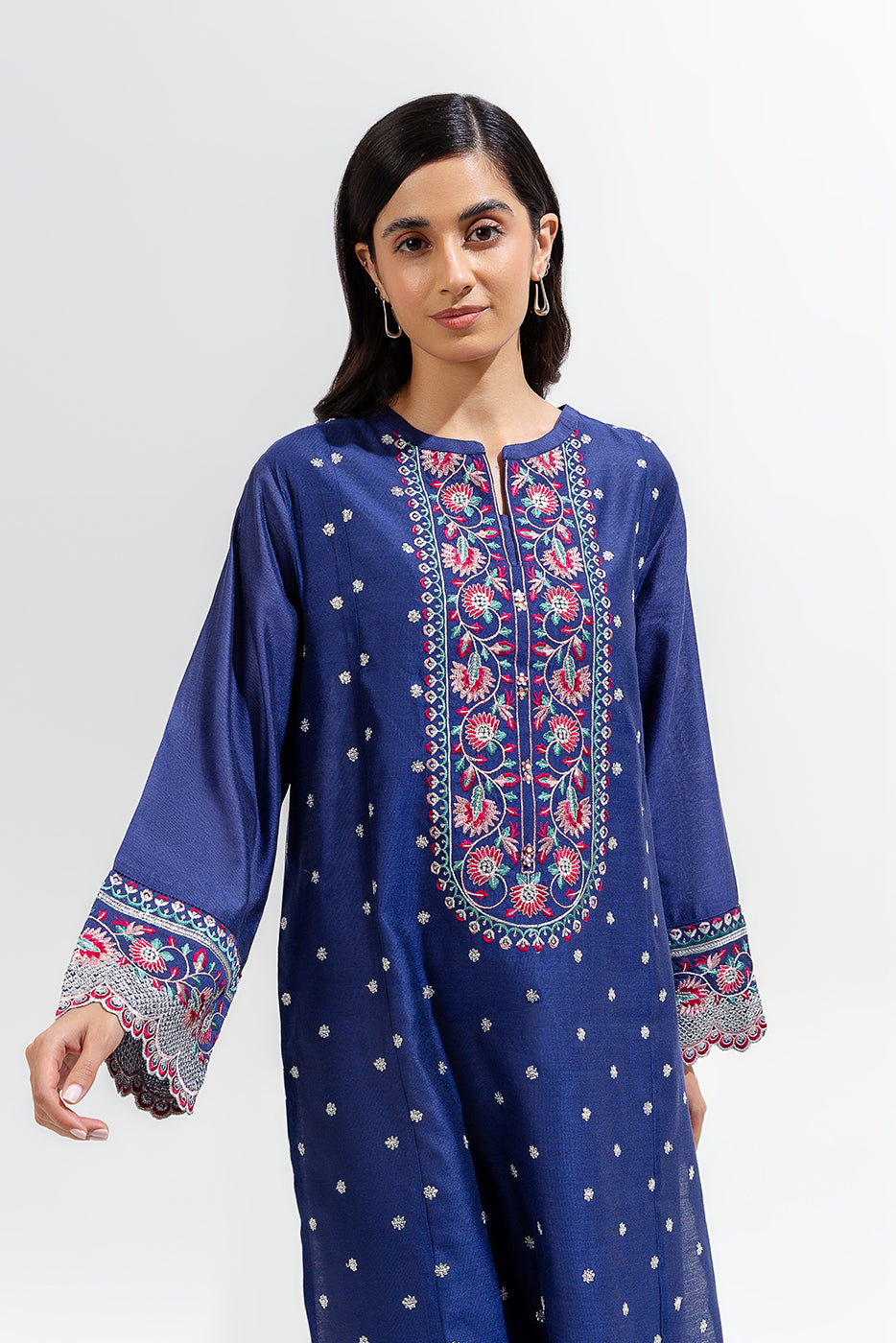 EMBROIDERED TWO TONE SHIRT (LUXURY-PRET)