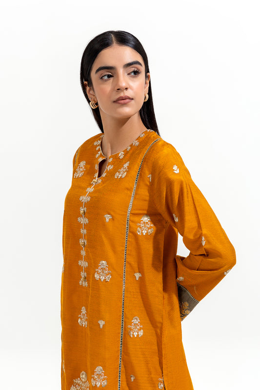 2 PIECE EMBROIDERED TWO TONE SUIT (LUXURY-PRET)