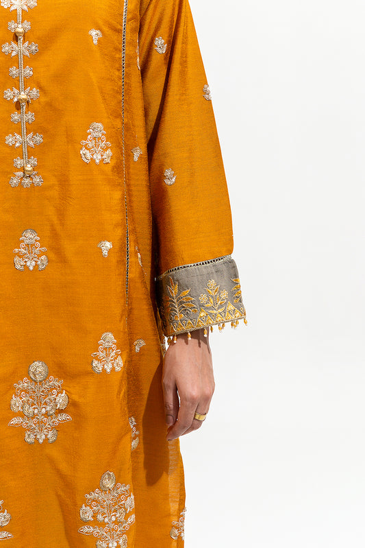 2 PIECE EMBROIDERED TWO TONE SUIT (LUXURY-PRET)