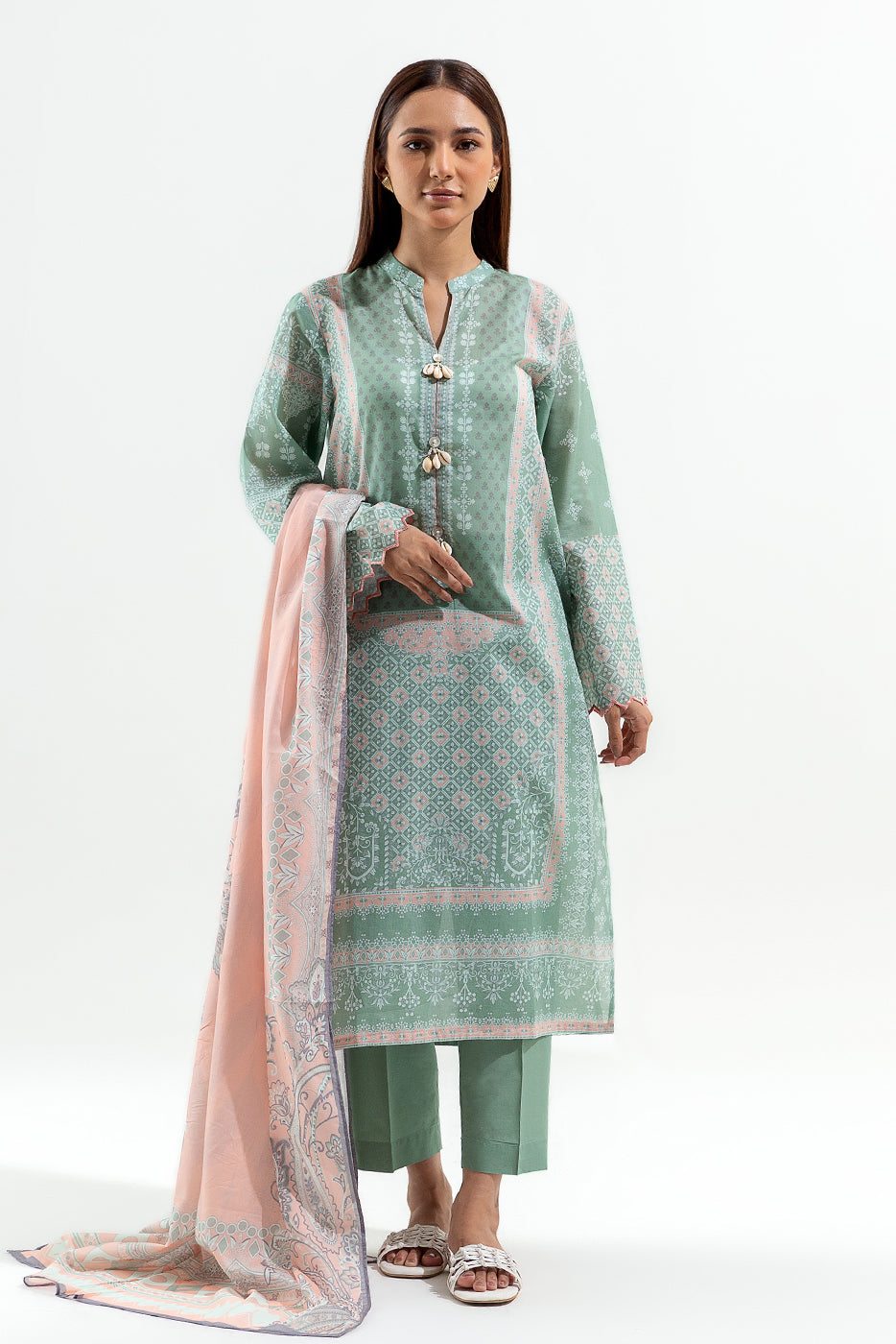 3 PIECE PRINTED LAWN SUIT (PRET)