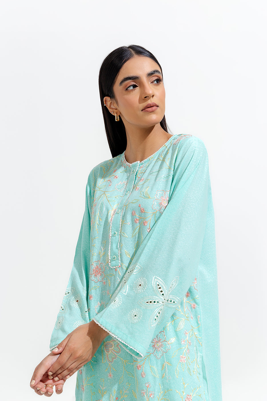 2 PIECE EMBROIDERED KARANDI SUIT (PRET)