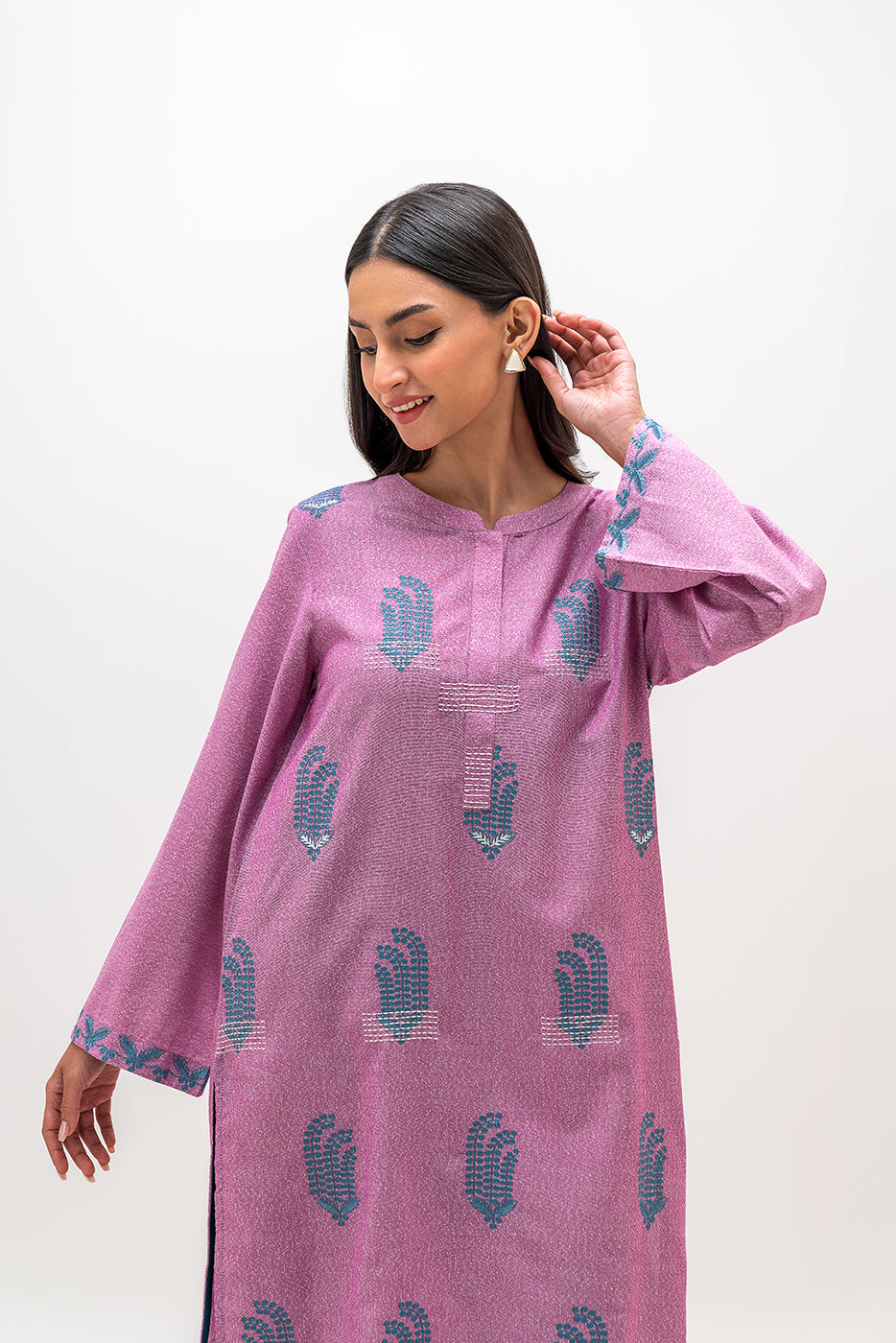 2 PIECE EMBROIDERED KARANDI SHIRT (PRET)