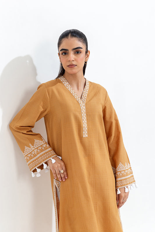 EMBROIDERED JACQUARD SHIRT (PRET)