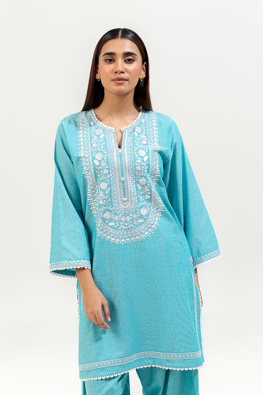 2 PIECE EMBROIDERED KARANDI SUIT (PRET)