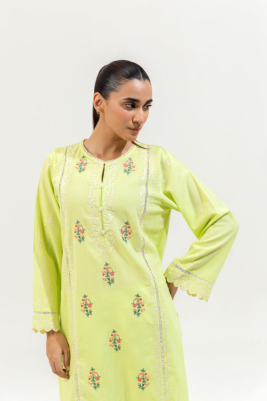 2 PIECE EMBROIDERED KARANDI SUIT (PRET)