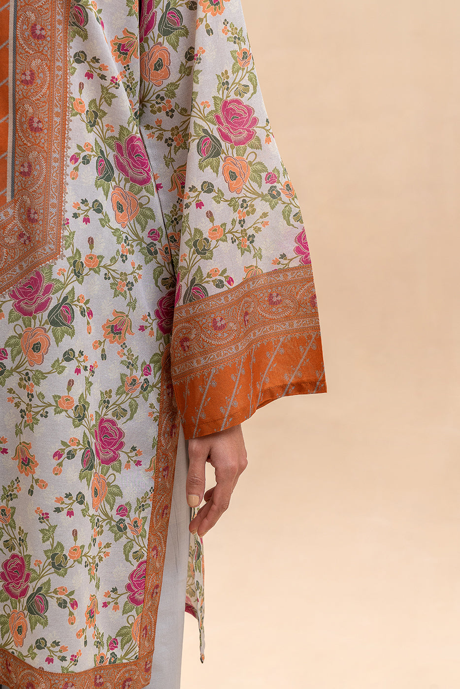 3 PIECE PRINTED LAWN SUIT-SUMMER ORCHID (UNSTITCHED)