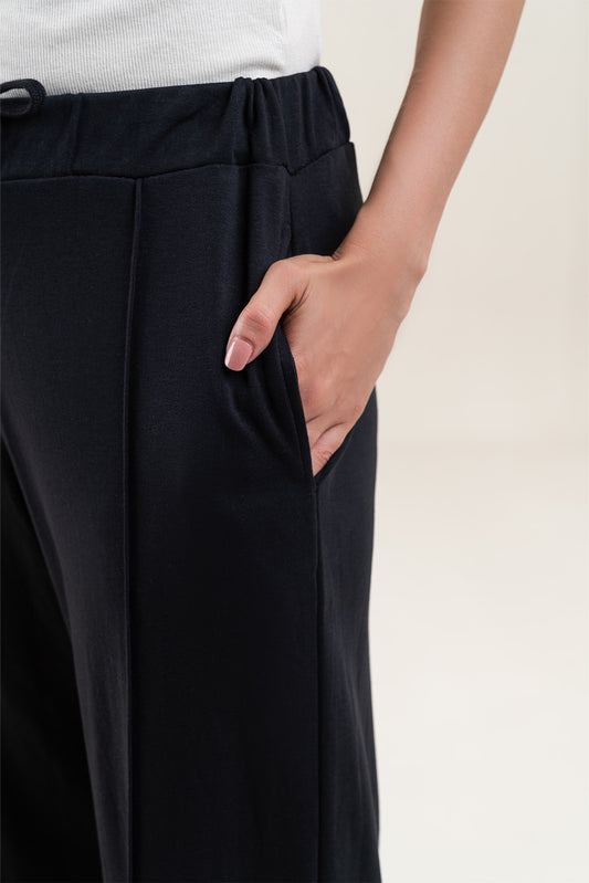 PLEATED WIDE LEG TROUSER