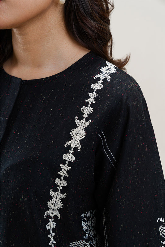 2 PIECE EMBROIDERED MULTI NEPS SUIT (PRET)