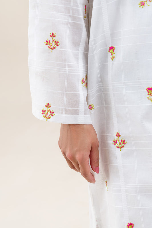 2 PIECE EMBROIDERED DORIA DOBBY SUIT (PRET)