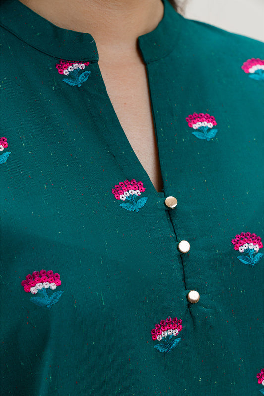 EMBROIDERED MULTI NEPS SHIRT (PRET)
