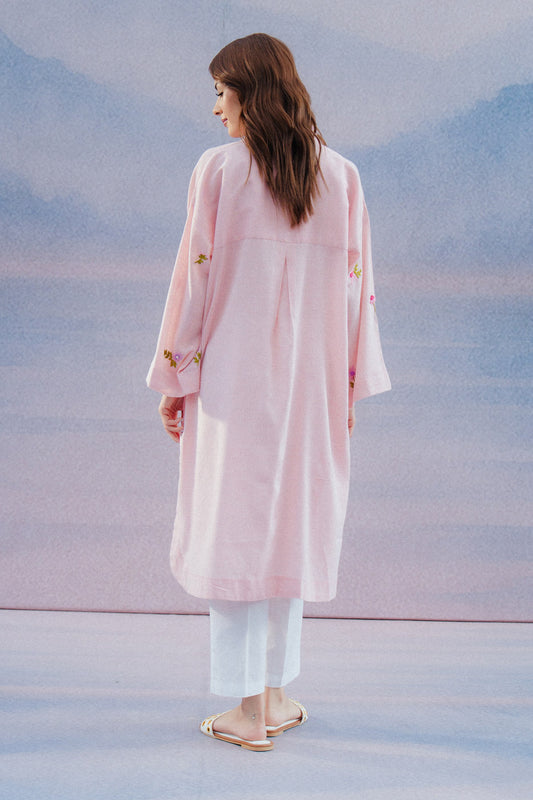 HAND EMBROIDERED YARN DYED SHIRT (PRET)