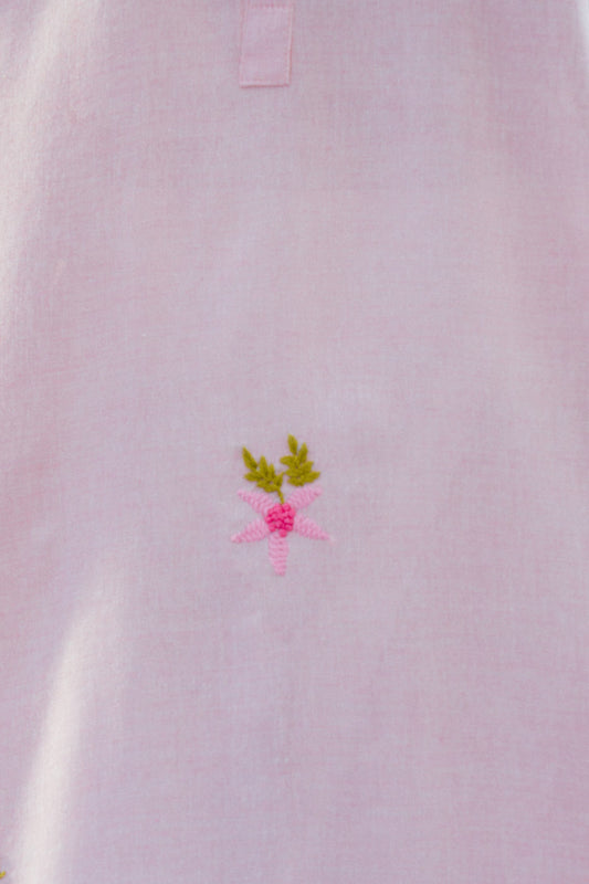 HAND EMBROIDERED YARN DYED SHIRT (PRET)