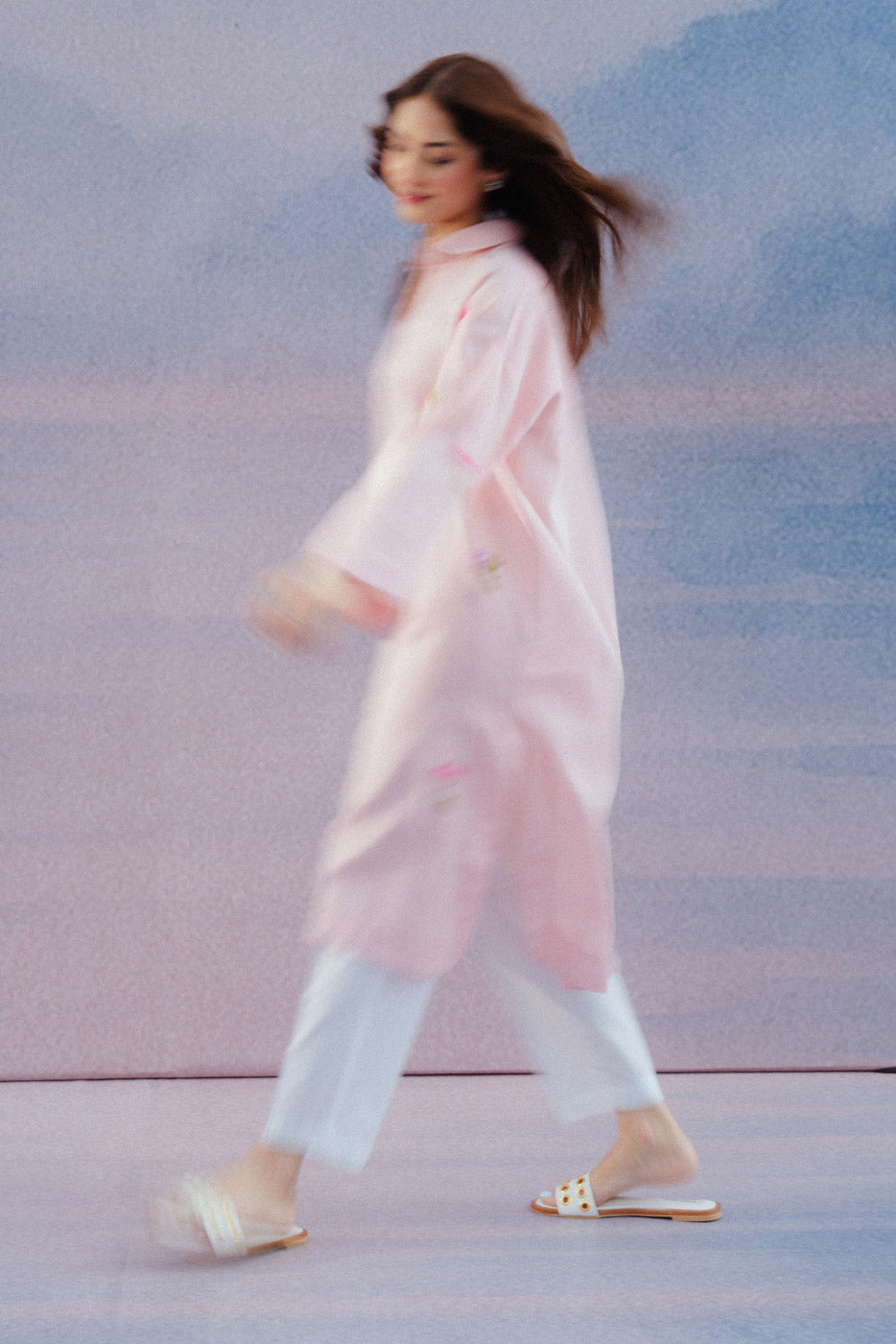 HAND EMBROIDERED YARN DYED SHIRT (PRET)