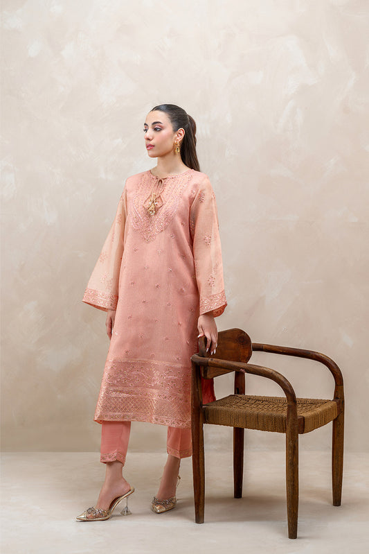 2 PIECE EMBROIDERED ORGANZA BADLA SUIT (LUXURY-PRET)
