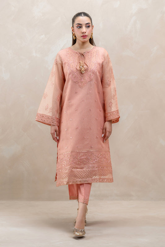 2 PIECE EMBROIDERED ORGANZA BADLA SUIT (LUXURY-PRET)
